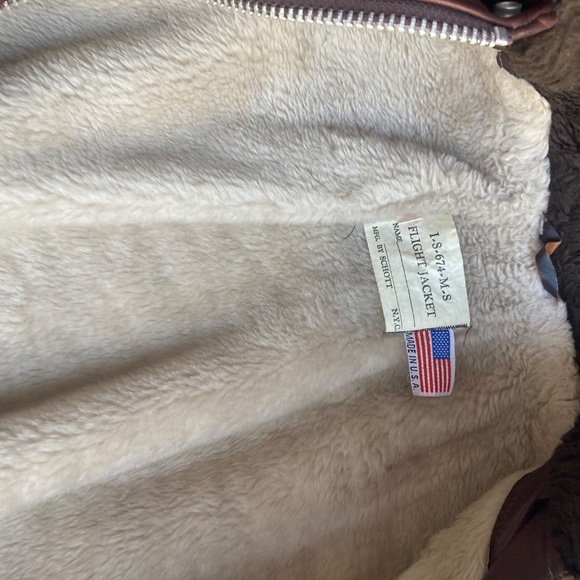 SCHOTT I-S-674-M-S FLIGHT JACKET - Picture 8 of 12